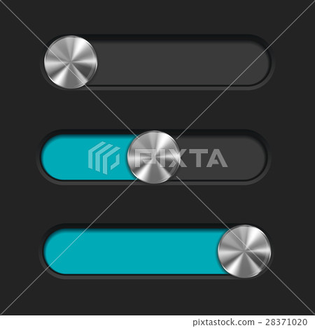 Slider with metal button. Blue bar on dark Slider with metal button. Blue bar on dark 28371020