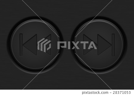 Rewind and Fast forward buttons on dark background 28371053