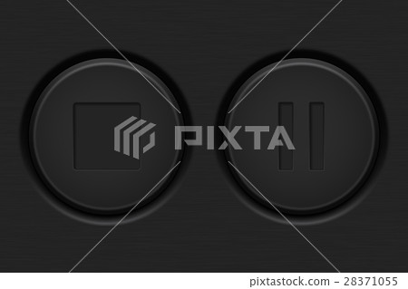 Stop and Pause buttons on dark background 28371055