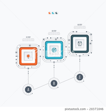 Infographics template 3 options with square Infographics template 3 options with square 28371846