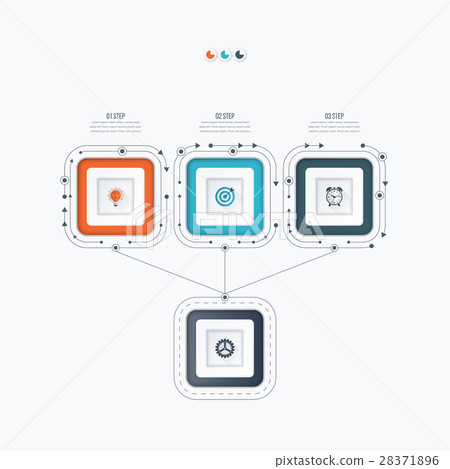 Infographics template 3 options with square Infographics template 3 options with square 28371896