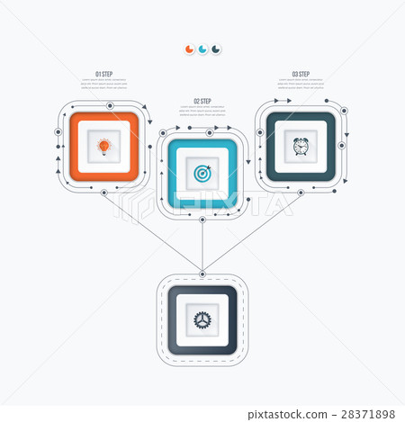 Infographics template 3 options with square Infographics template 3 options with square 28371898