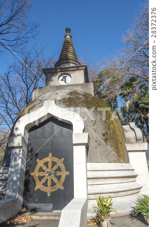 在上野公園的上野偉大的菩薩附近的塔（塔） 28372376