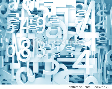 numbers and letters background - Stock Illustration [28373479] - PIXTA