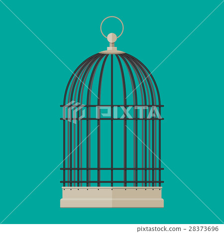 Pet bird cylindrical metal cage 28373696