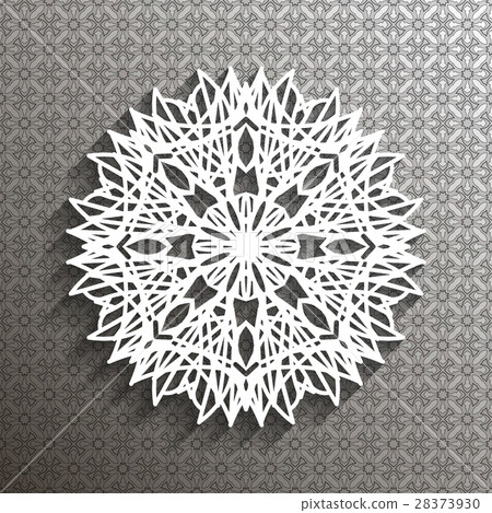 Paper lace doily, decorative snowflake, mandala Paper lace doily, decorative snowflake, mandala 28373930