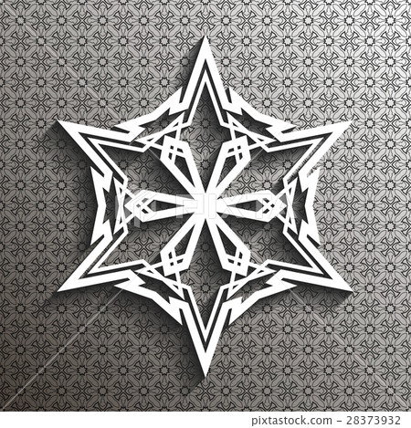 Paper lace doily, decorative snowflake, mandala Paper lace doily, decorative snowflake, mandala 28373932