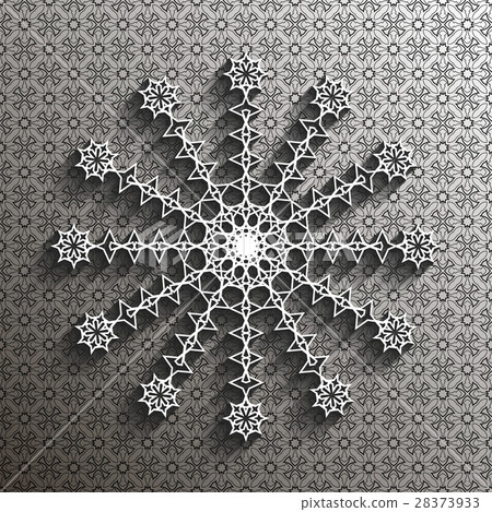 Paper lace doily, decorative snowflake, mandala Paper lace doily, decorative snowflake, mandala 28373933