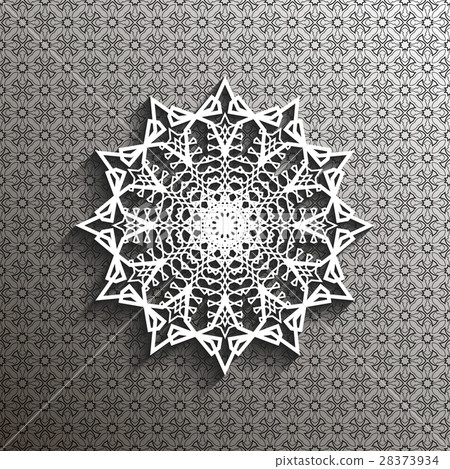 Paper lace doily, decorative snowflake, mandala Paper lace doily, decorative snowflake, mandala 28373934