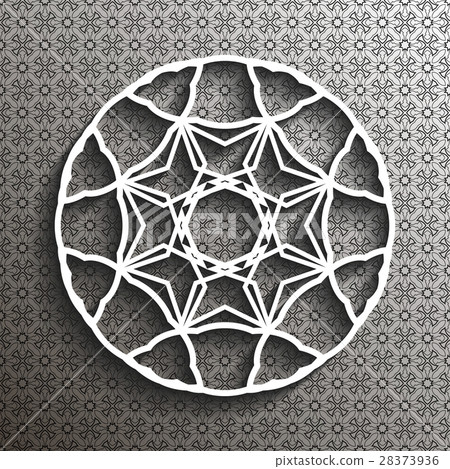 Paper lace doily, decorative snowflake, mandala 28373936