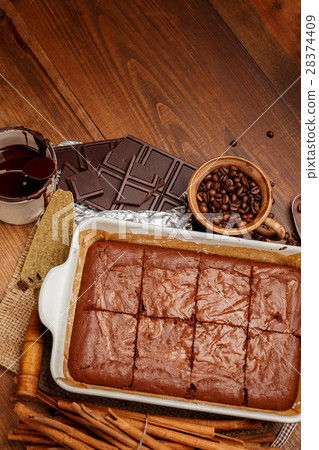 chocolate cake on a baking sheet chocolate cake on a baking sheet 28374409