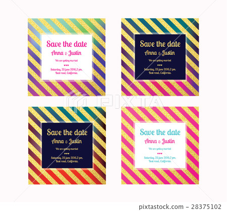 Set of vector gold glittering lines pattern on Set of vector gold glittering lines pattern on 28375102