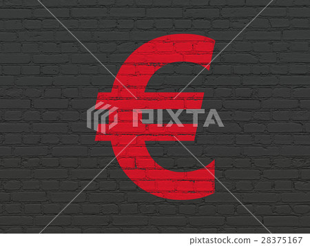 Banking concept: Euro on wall background Banking concept: Euro on wall background 28375167