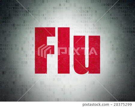 Health concept: Flu on Digital Data Paper Health concept: Flu on Digital Data Paper 28375299