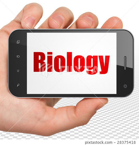 Science concept: Hand Holding Smartphone with 28375418