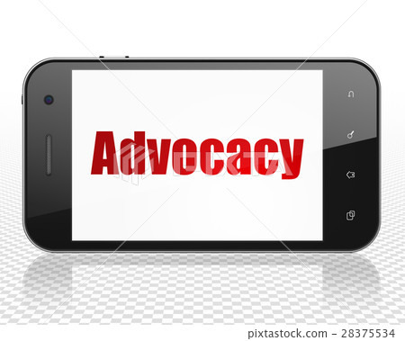 Law concept: Smartphone with Advocacy on display Law concept: Smartphone with Advocacy on display 28375534