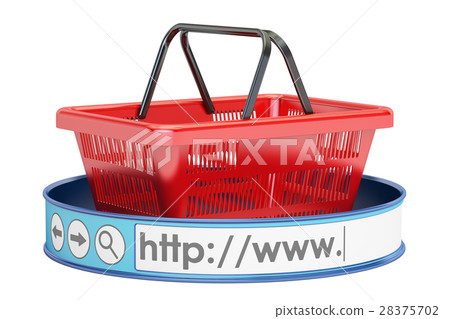 online shopping concept. 3D rendering 28375702