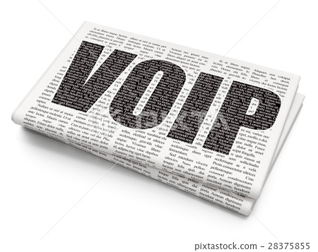 Web design concept: VOIP on Newspaper background 28375855