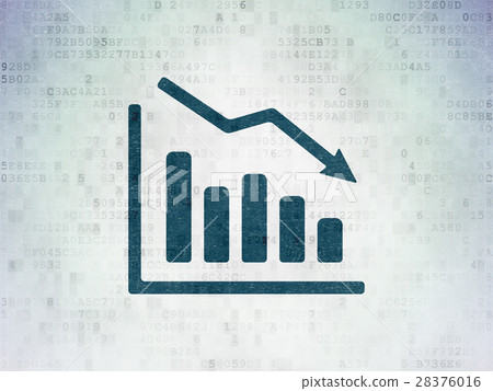 News concept: Decline Graph on Digital Data Paper News concept: Decline Graph on Digital Data Paper 28376016