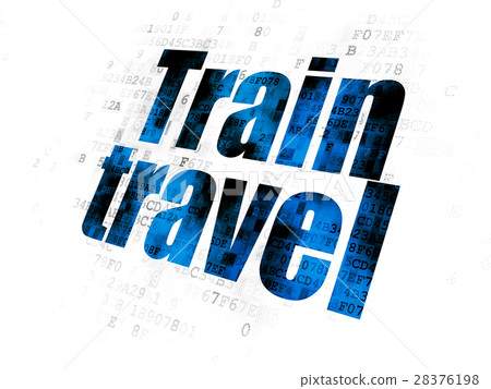 Vacation concept: Train Travel on Digital Vacation concept: Train Travel on Digital 28376198