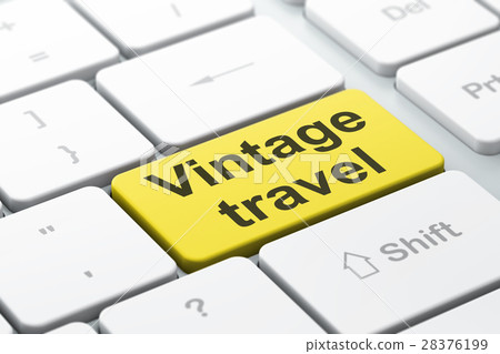 Travel concept: Vintage Travel on computer 28376199