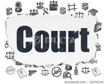 Law concept: Court on Torn Paper background 28376205