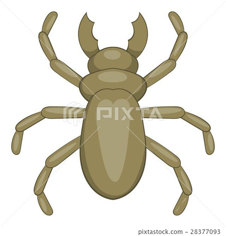 Beetle woodworm icon, cartoon style 28377093