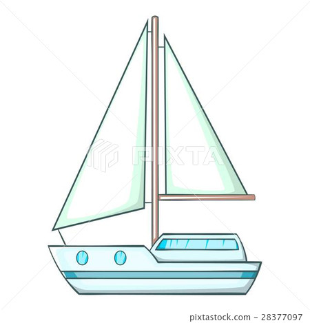 Sailing ship icon, cartoon style Sailing ship icon, cartoon style 28377097