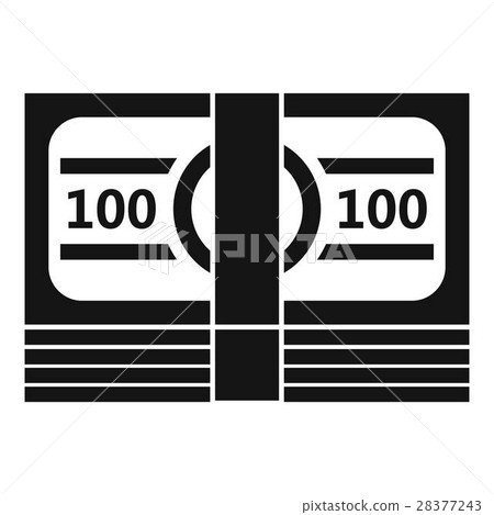 Bundle of money icon, simple style 28377243