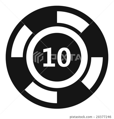 Casino chip icon, simple style 28377246