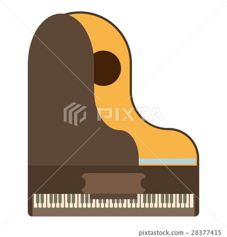 Grand piano icon, flat style - Stock Illustration [28377415] - PIXTA