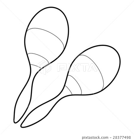 Maracas icon, outline isometric style Maracas icon, outline isometric style 28377498