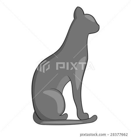 Egypt cat icon, cartoon style 28377662