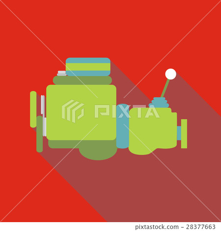 Car gearbox icon, flat style 28377663