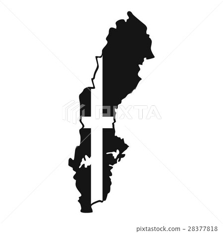 Map of Sweden icon, simple style 28377818
