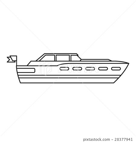 Big yacht icon, outline style - Stock Illustration [28377941] - PIXTA