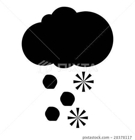 Cloud and snow icon, simple style Cloud and snow icon, simple style 28378117