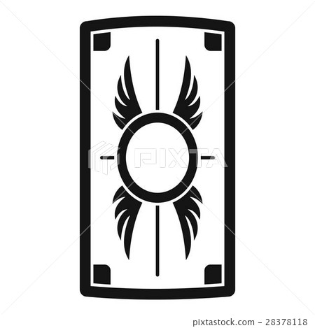 Shield with ornament icon, simple style Shield with ornament icon, simple style 28378118