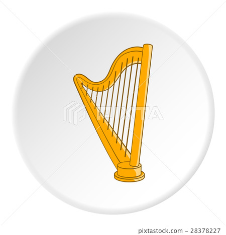 Harp icon, cartoon style Harp icon, cartoon style 28378227