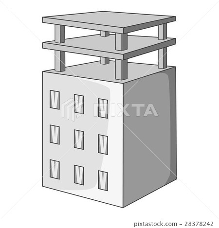 Building construction icon, gray monochrome style 28378242