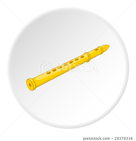 Flute icon, cartoon style 28378316