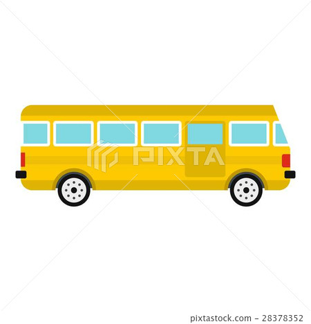 Bus icon, flat style 28378352
