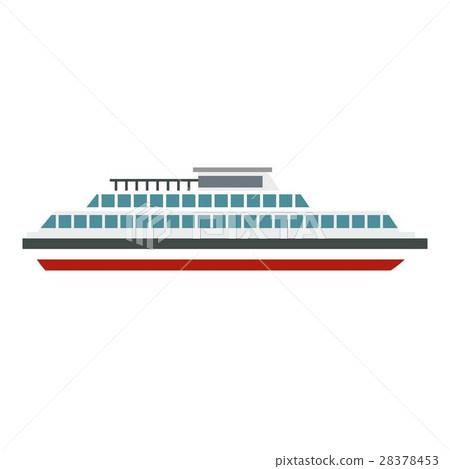 Steamship icon, flat style 28378453