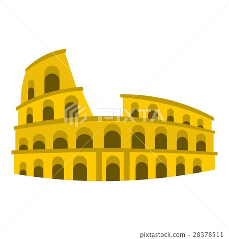 Coliseum icon, flat style Coliseum icon, flat style 28378511