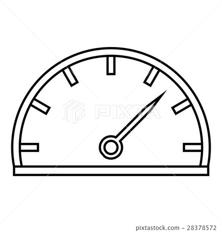 Speedometer icon, outline style Speedometer icon, outline style 28378572