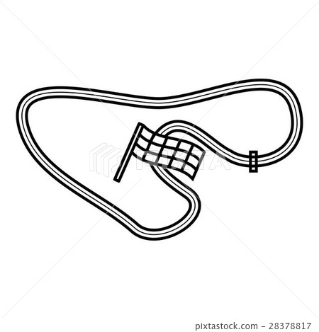 Speedway icon, outline style 28378817