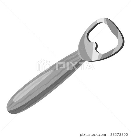 Bottle opener icon, gray monochrome style 28378890