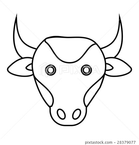 Cow icon, outline style 28379077