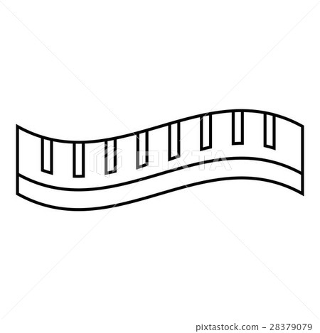 Measuring striped tape icon, outline style Measuring striped tape icon, outline style 28379079