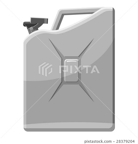 Flask for gasoline icon, gray monochrome style 28379204